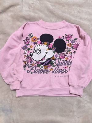 Girls Minnie Mouse sweatshirt pink used with stains
