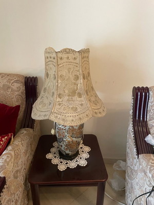 Table lamp large used, porcelain base 60 cm