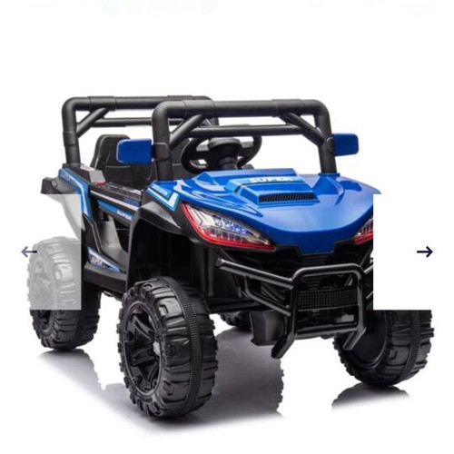 Electric Off Road Jeep 12 V used, two-seater black blue
