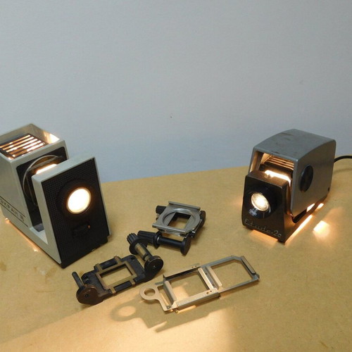 Lot of 2 Soviet Slide and Film Projectors Ekran & Etude-2c, working lamps