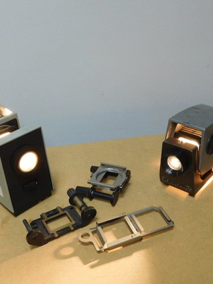 Lot of 2 Soviet Slide and Film Projectors Ekran & Etude-2c, working lamps