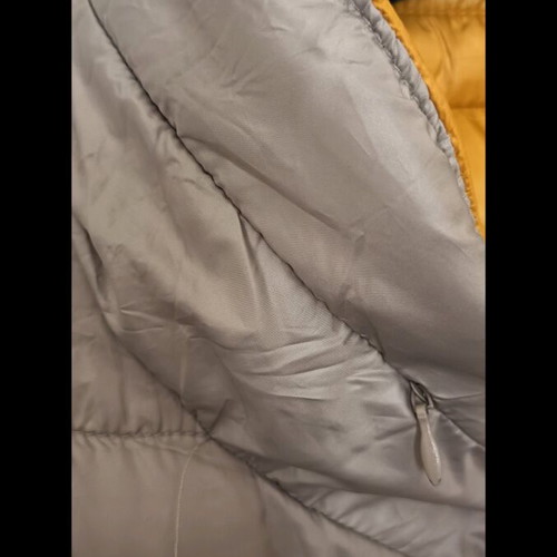 Reversible jacket used yellow and gray with hood size S
