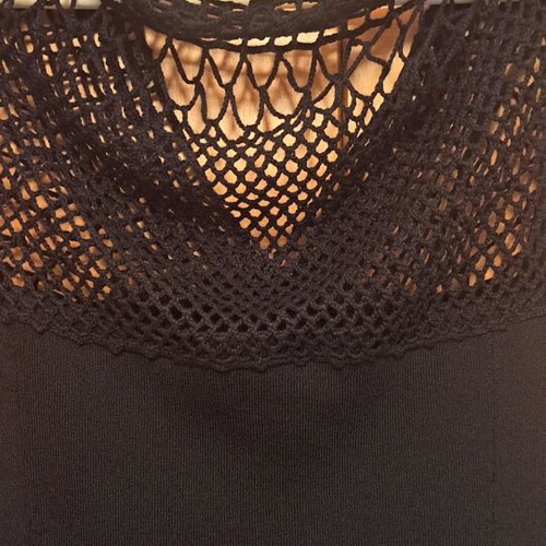 Miss Sixty knitted dress tight with net bust and back like new black