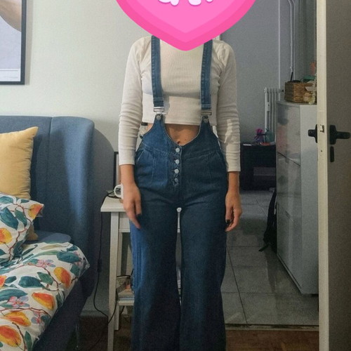 Denim salopette medium like new, blue