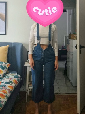 Denim salopette medium like new, blue