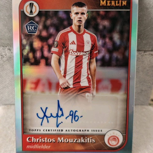 Christos Mouzakitis RC card with autograph Olympiacos FC new