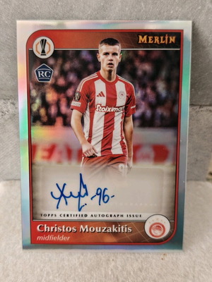 Christos Mouzakitis RC card with autograph Olympiacos FC new