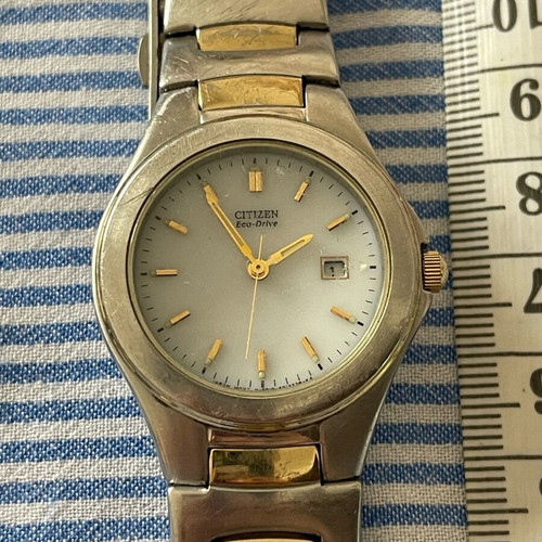 Citizen Eco-Drive wristwatch used, gold and silver