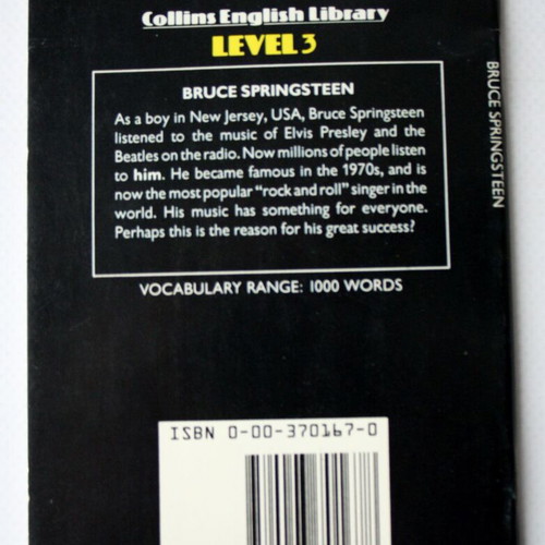 Bruce Springsteen Book Collins English Library Level 3 new, vintage 1989