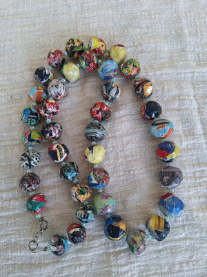 Κολιέ πολύχρωμο μακρύ χειροποίητο κατόπιν παραγγελίας