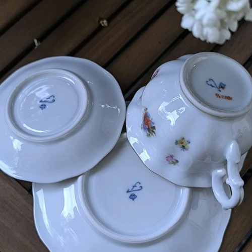 German porcelain triple tea and coffee set Fürstenberg Brunsviga like new