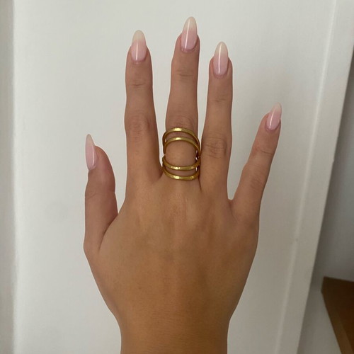 Multi-Band Gold Statement Ring like new