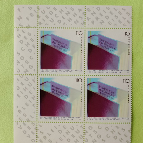 German stamps 1999 first day cover Bonn, unsealed block of four