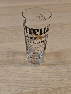 Estrella Damn Half Pint Beer Glass New