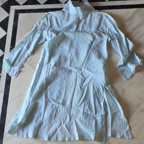 Cotton shirt Estate with slits, size M, like new, turquoise