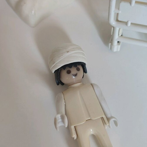 Playmobil hospital room set used with patient, nurse and doctor