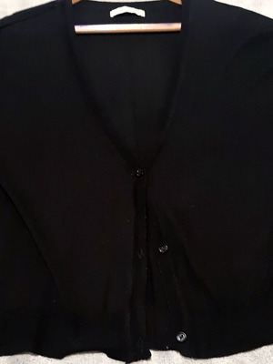 Zara cardigan Large, black, thin knit, new