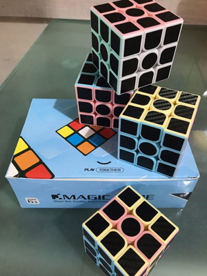 Magic Cube 3x3 Pastel set of 4 speed cubes new