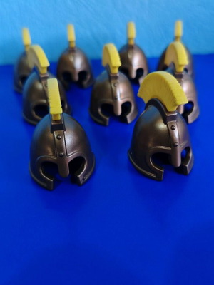 Playmobil Περικεφαλαίες αρχαίας Ελλάδας καινούργιες με κίτρινο λοφίο