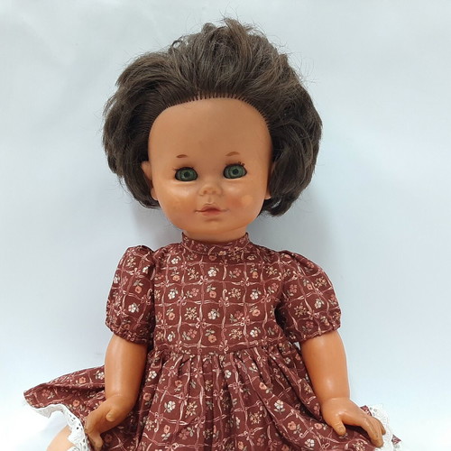 Vintage doll 60s rubber and early plastic with original dress
