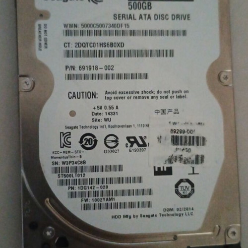 HDD 500GB like new hard drive
