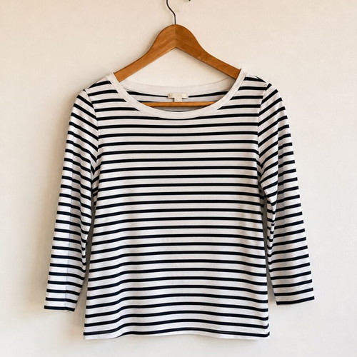 COS striped long sleeve t-shirt, black and white