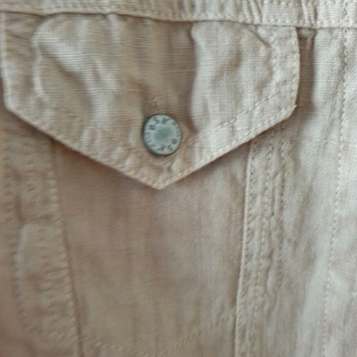 BSB sleeveless beige linen shirt