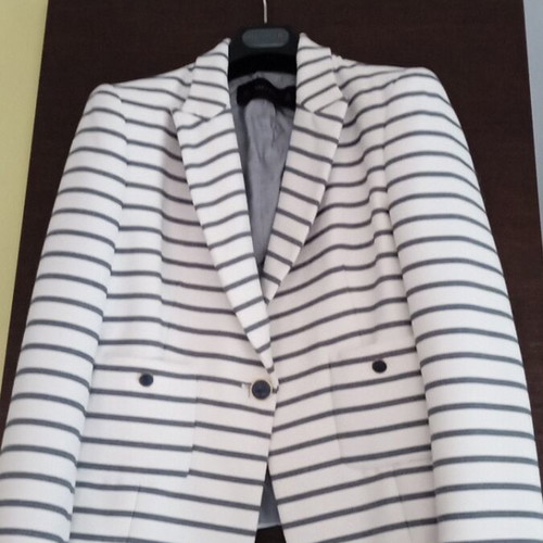Zara jacket like new, white and blue, size L