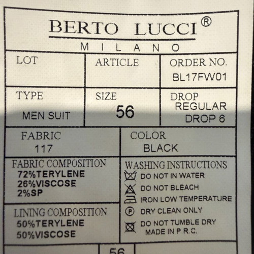Berto Lucci men's suit pants blue like new size 48 L