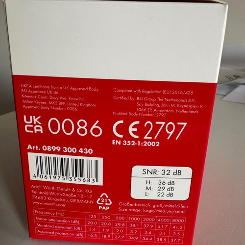 Würth Headphones with Headband new in box