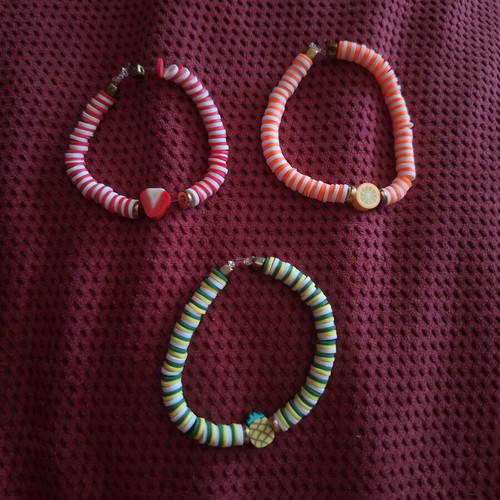 Set of 3 handmade beaded bracelets