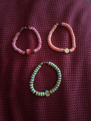 Set of 3 handmade beaded bracelets