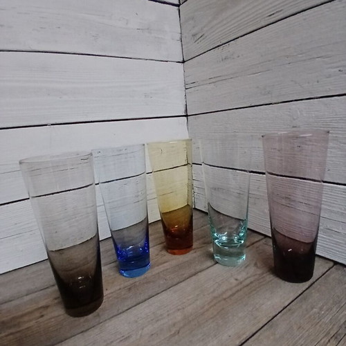 Max Verboeket K3 ‘Carnaval’ vintage longdrink glasses set of 5