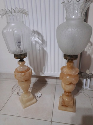 Λάμπες αλαβάστρου vintage σαν καινούργιες, σετ 2 τεμαχίων
