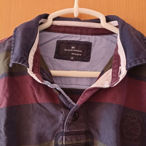 Blue Harbour (Marks & Spencer) long-sleeve striped shirt like new, size M