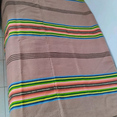 Handwoven throw used, size 185x130 cm