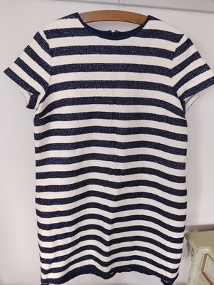 Esprit knee-length dress like new, white and blue, size M