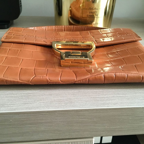 Coccinelle Mini Bag Mignon Croco Shiny Soft like new, brown