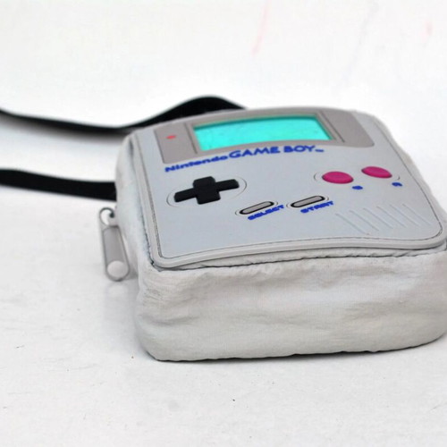 Game Boy Shape Sling Bag used by Zara, gray polyester