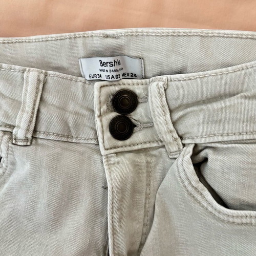 Bershka Skinny Jeans Size 34 Like New Grey