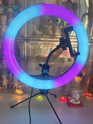 Rgb LED Ring Light with Phone Holder and Tripod like new