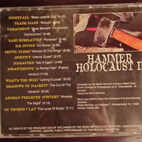 Metal Hammer Holocaust CD excellent condition