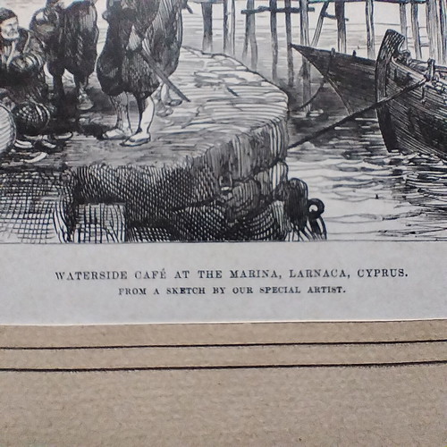 The Illustrated London News 1878 framed print used, Cyprus Larnaca