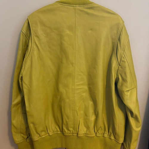 Zara leather jacket new, green