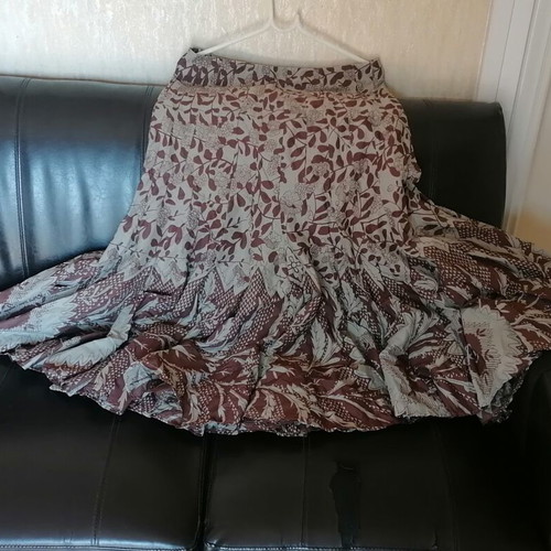 Vintage skirt Ventilo La Colline, new, 100% cotton floral pattern