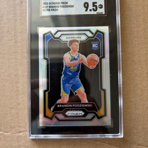 Panini Prizm Rookie Brandin Podziemski Silver Prizm like new SGC 9.5