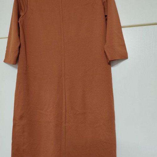 Esmara fall dress, straight cut, three-quarter sleeves, tan, medium