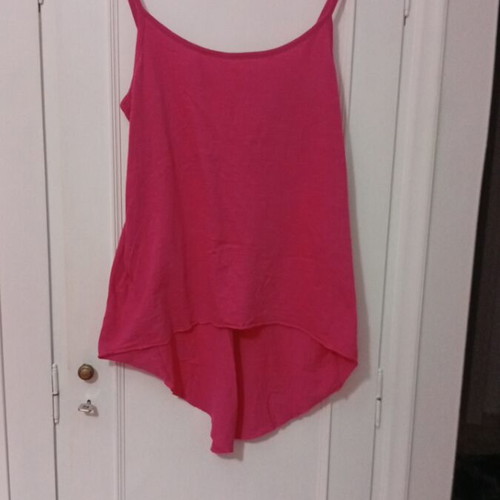 Asymmetric blouse like new, pink, one size
