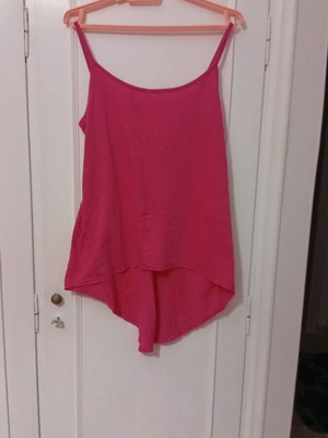 Asymmetric blouse like new, pink, one size