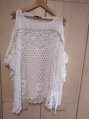 White kaftan oversize, 100% cotton, new